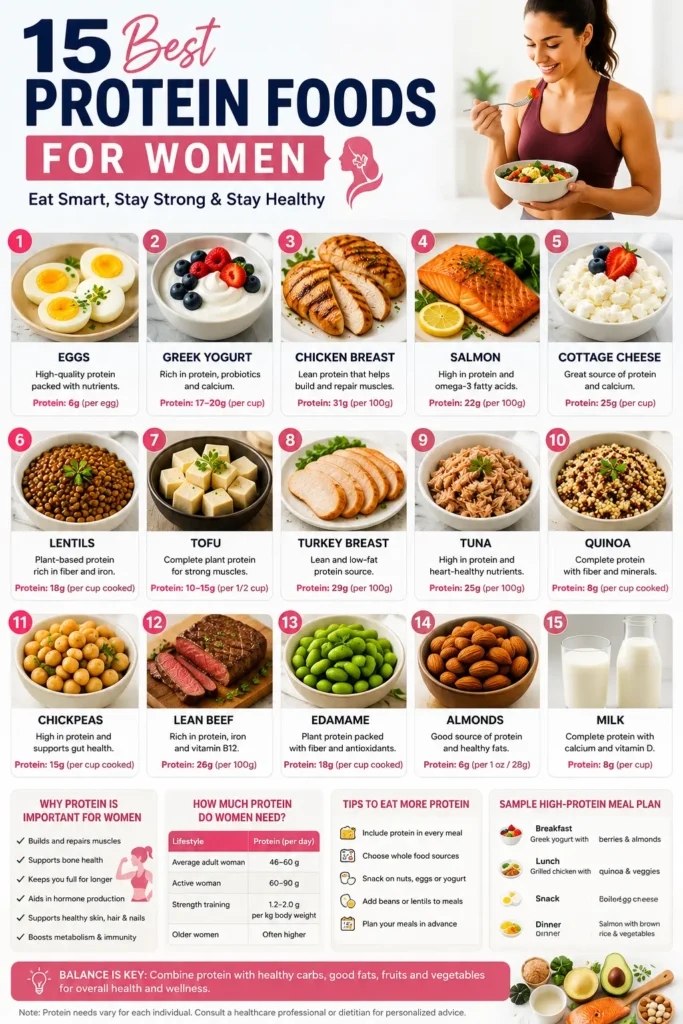 15 Best Protein Foods for Women