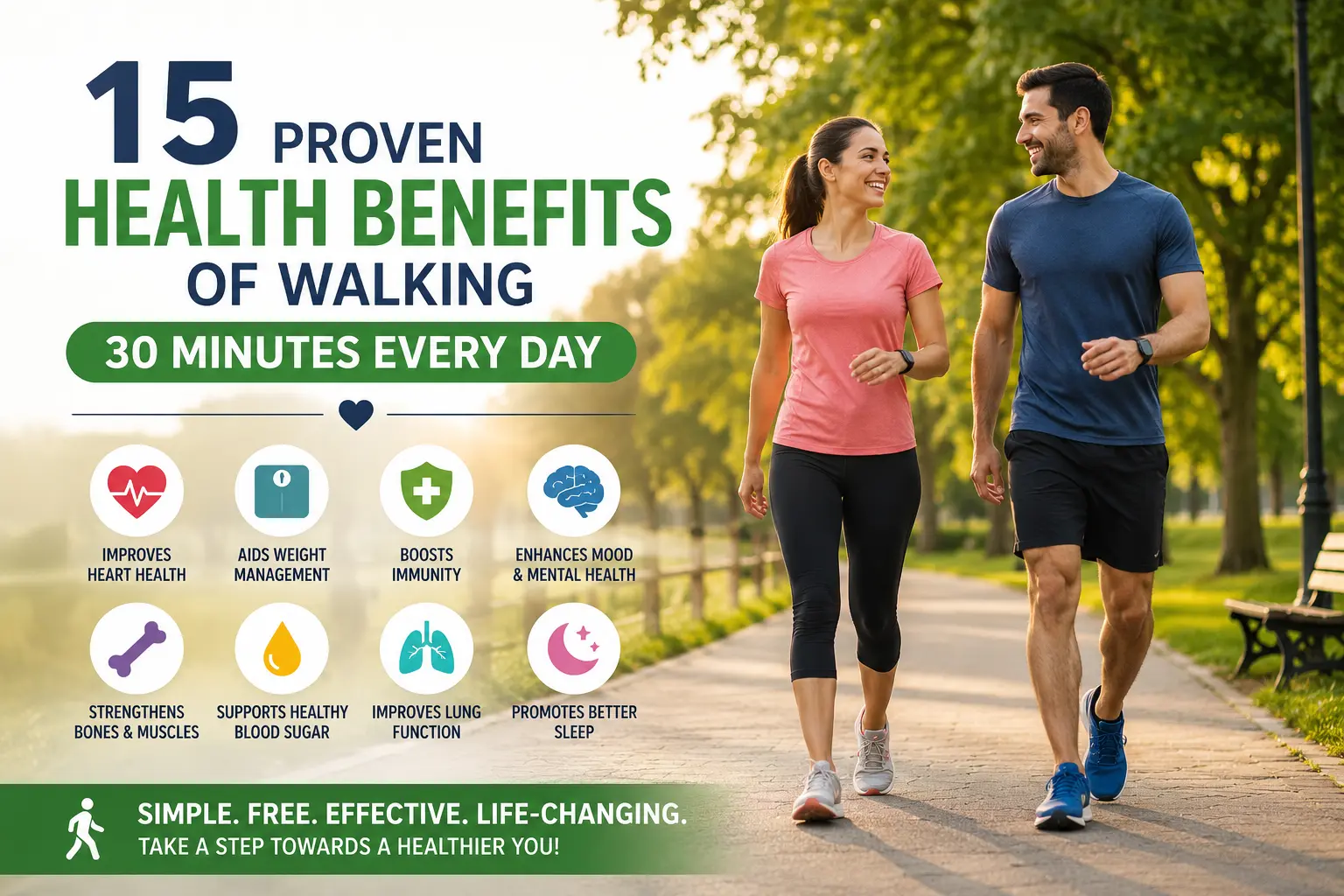 Walking for 30 minutes every day is a simple habit that supports physical and mental well-being.